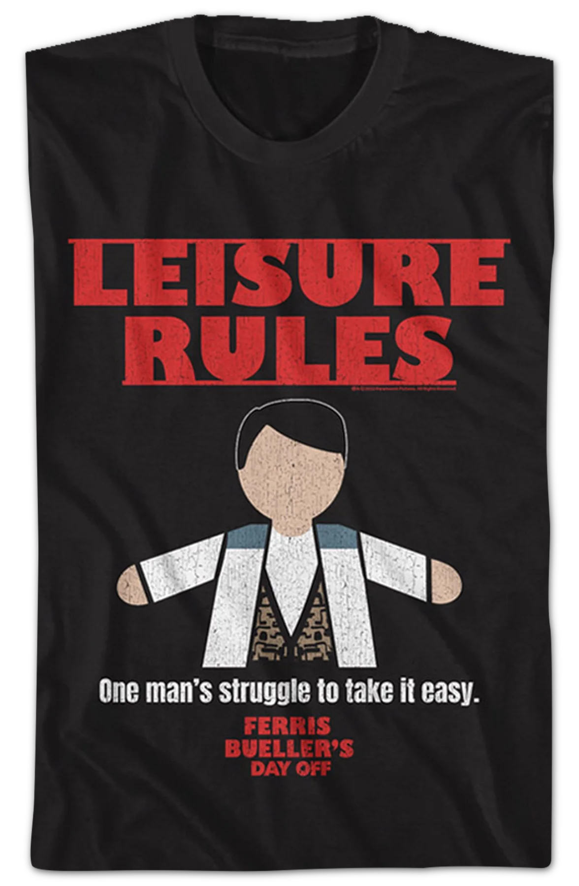 One Man's Struggle Ferris Bueller's Day Off T-Shirt - Image 2