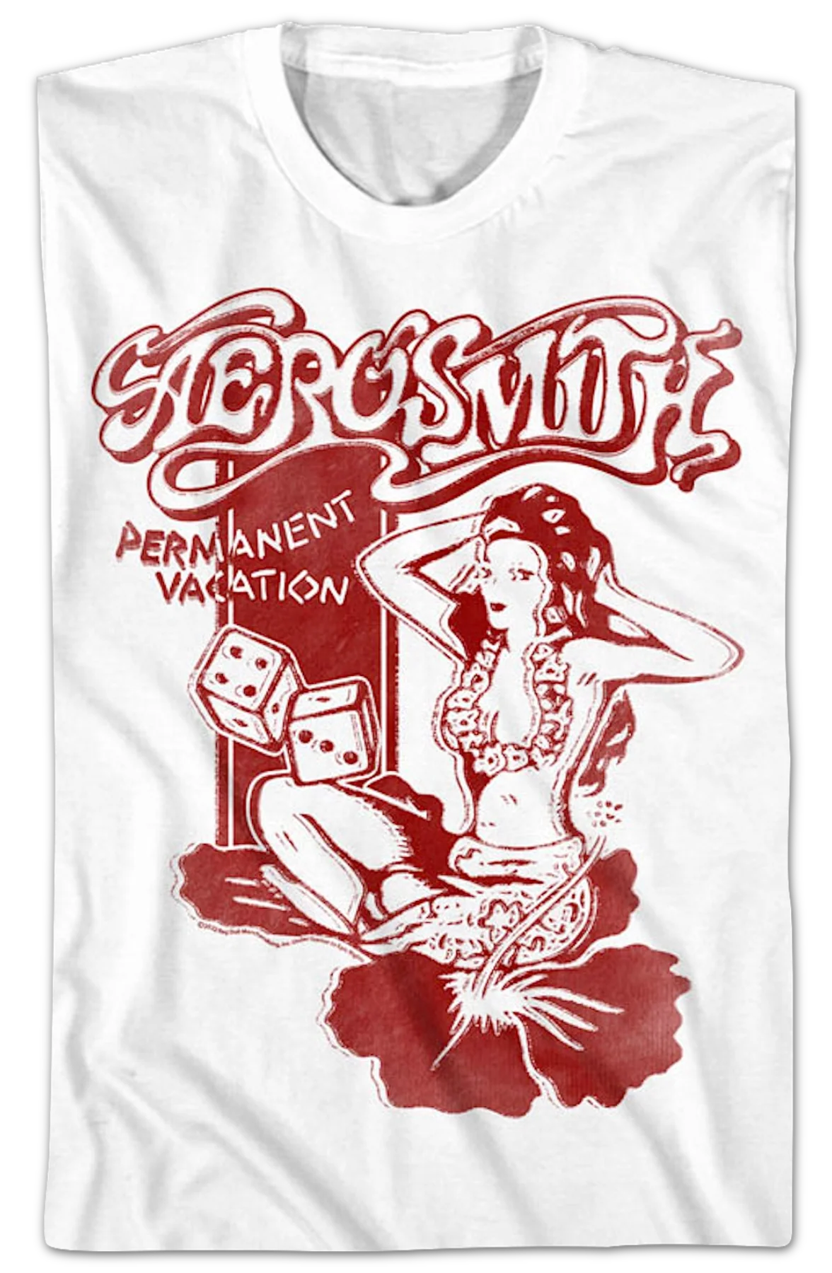 Permanent Vacation Hula Girl Aerosmith T-Shirt - Image 2