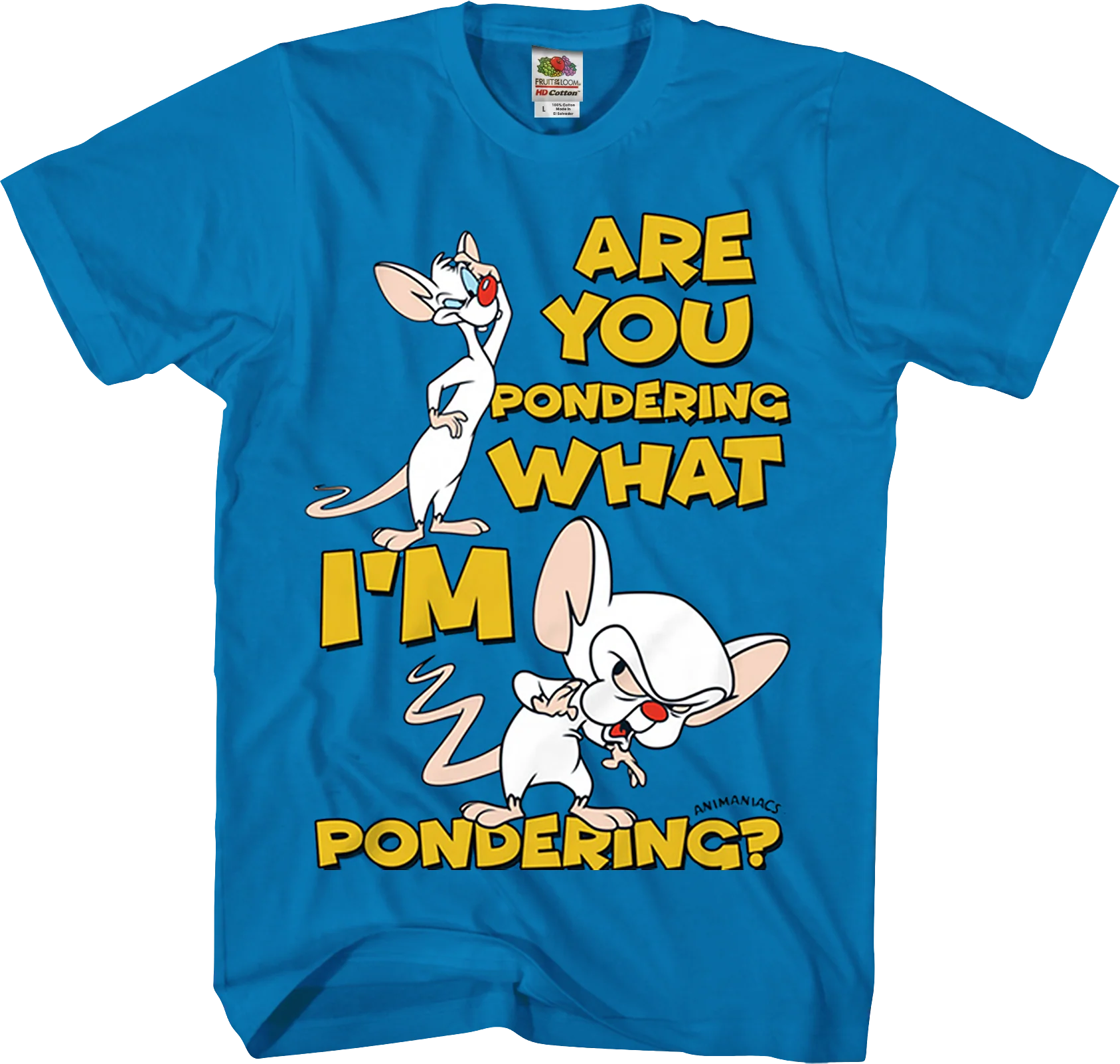 Pinky And The Brain Pondering Animaniacs T-Shirt