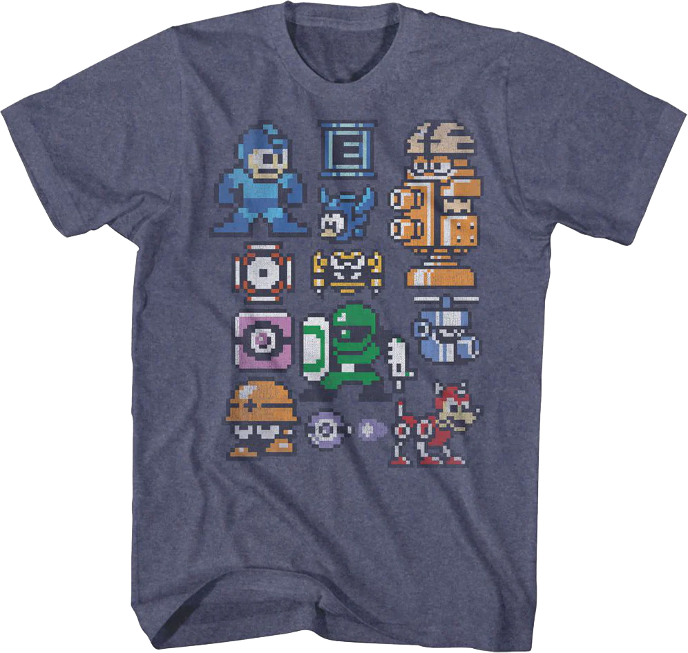 Pixel Collage Mega Man T-Shirt
