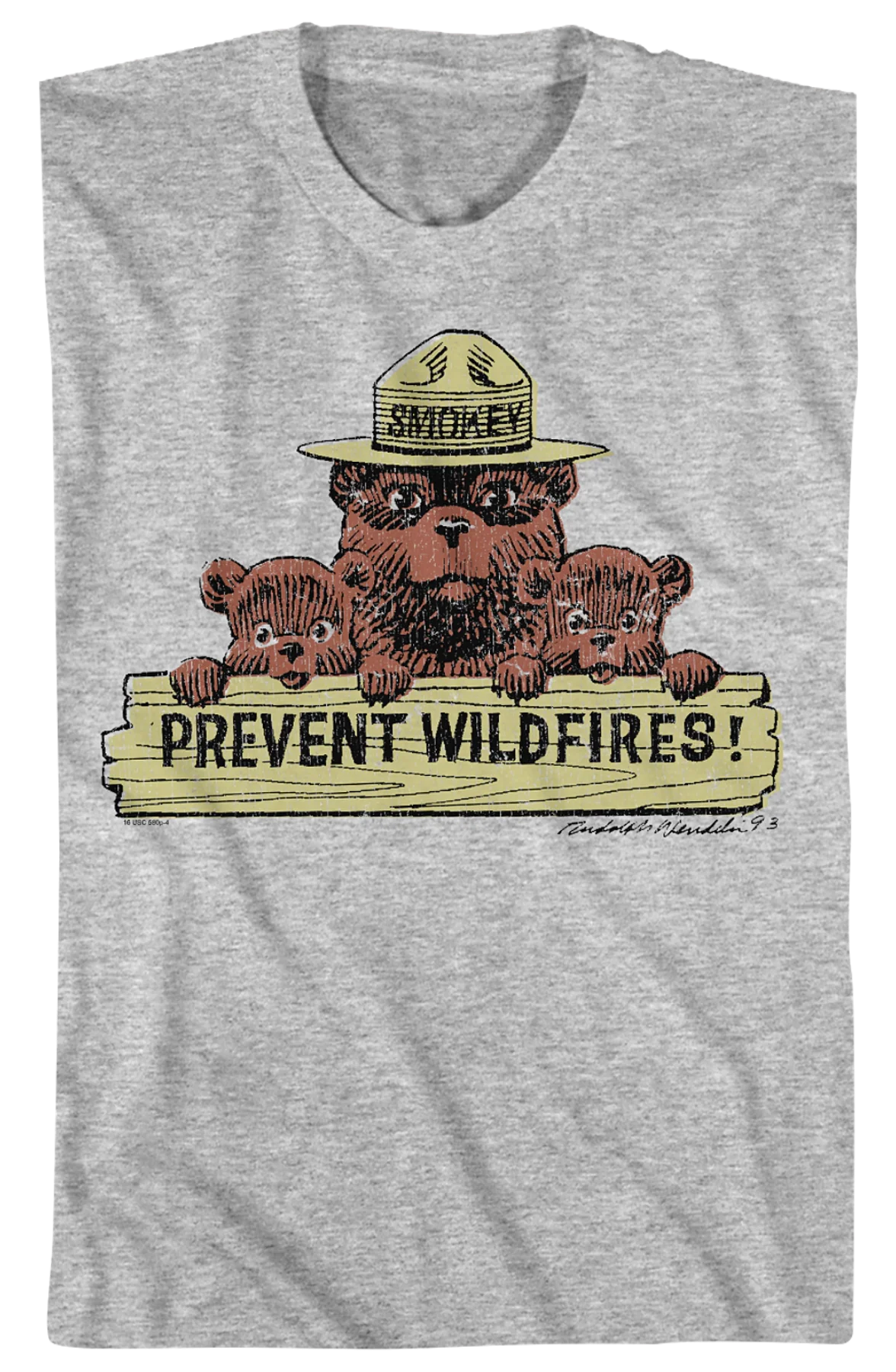 Prevent Wildfires Smokey Bear T-Shirt - Image 2