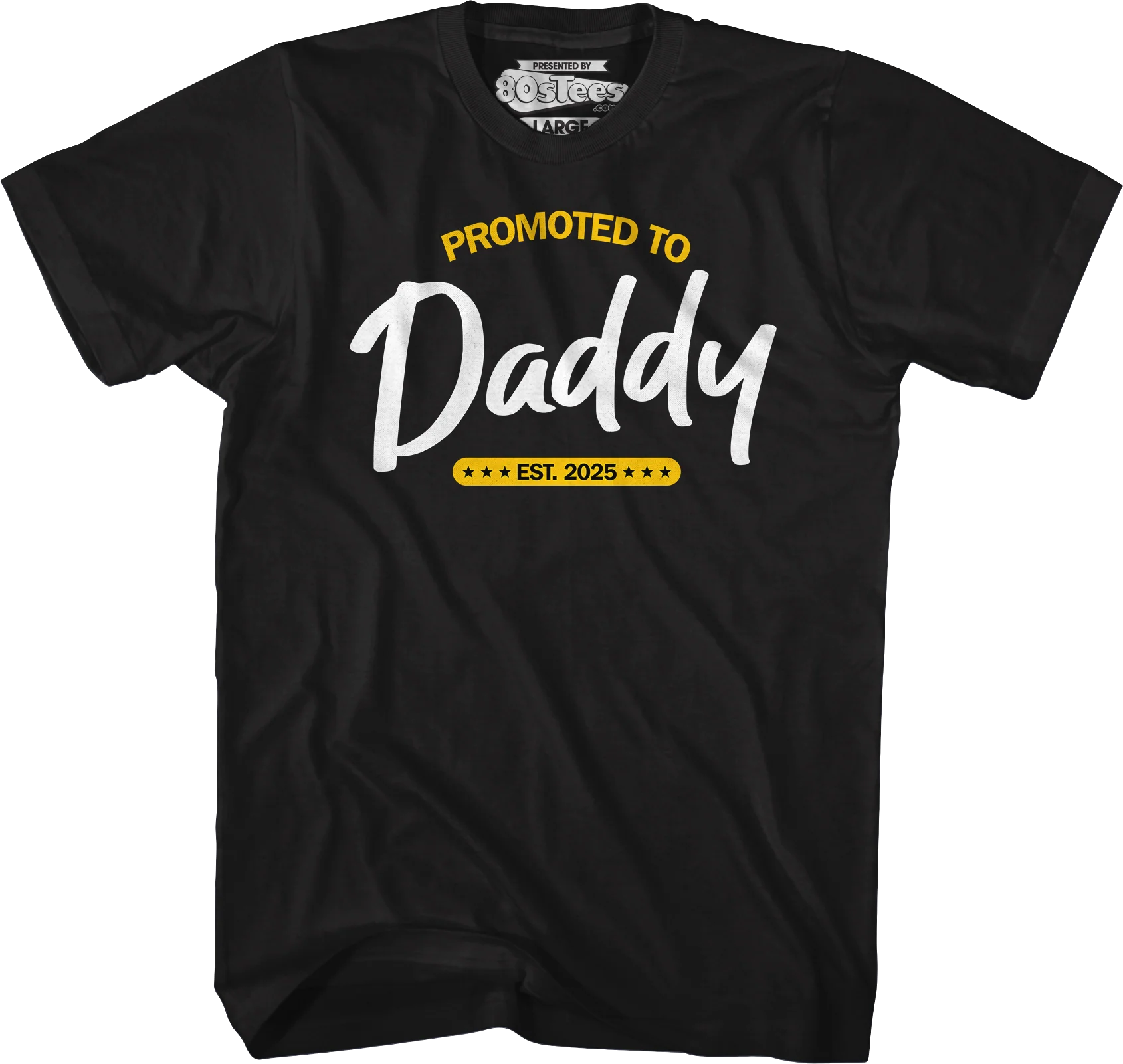 Promoted To Daddy Est. 2025 T-Shirt - Image 4