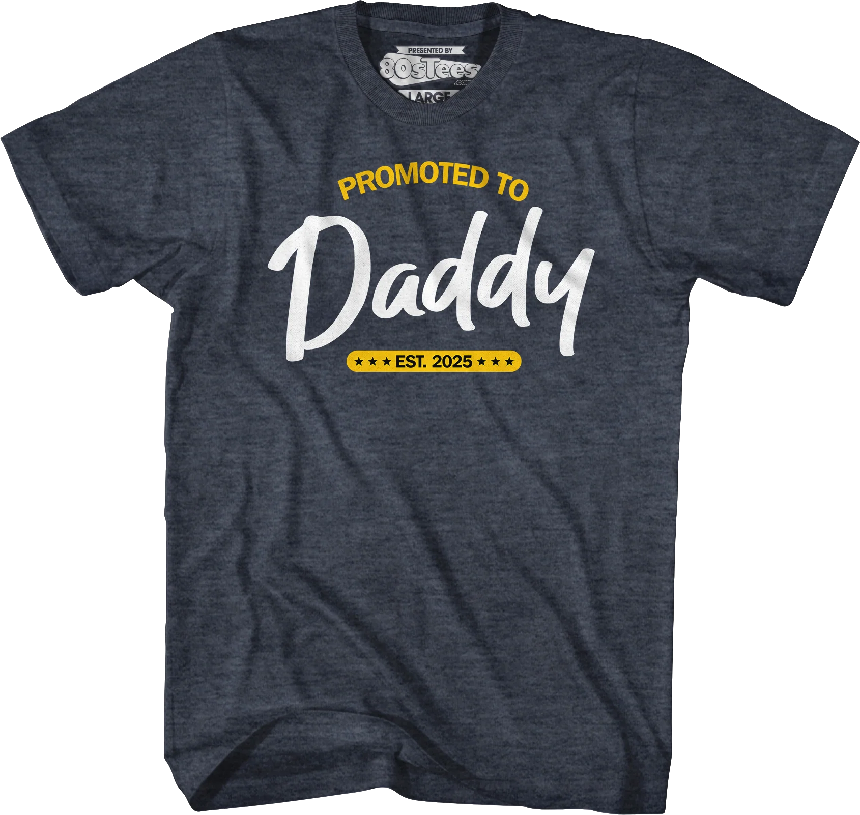 Promoted To Daddy Est. 2025 T-Shirt - Image 5