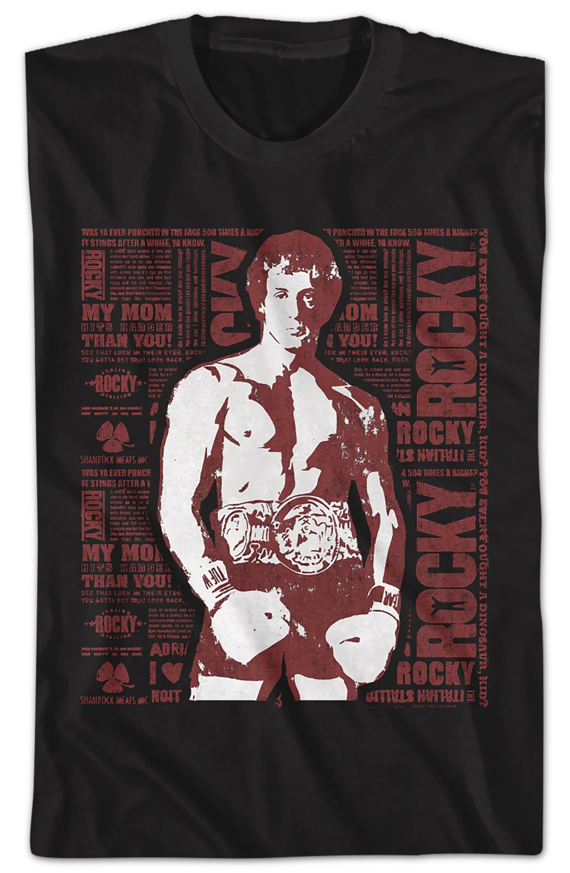 Quote Collage Rocky T-Shirt - Image 2
