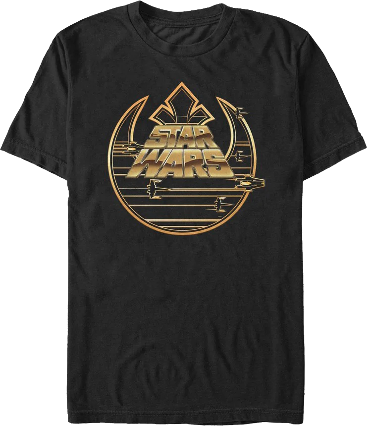 Rebel Alliance And Movie Logos Star Wars T-Shirt
