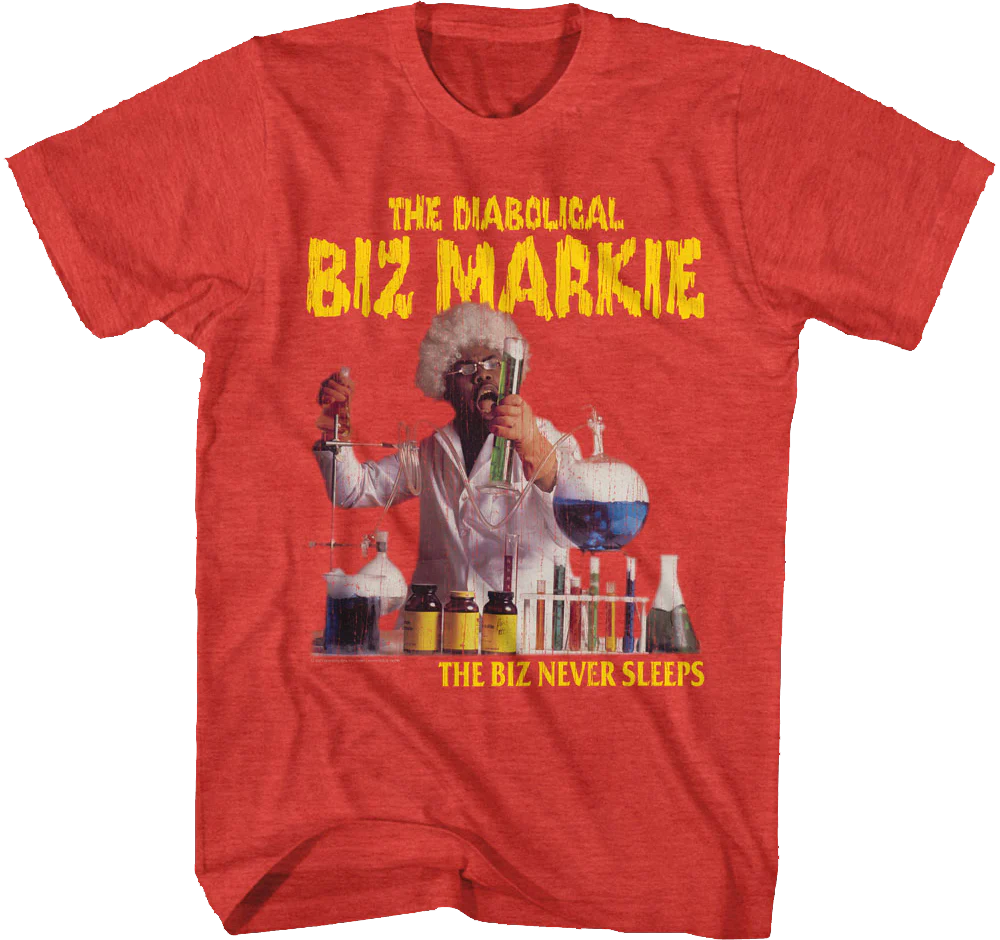 Red Biz Never Sleeps Biz Markie T-Shirt