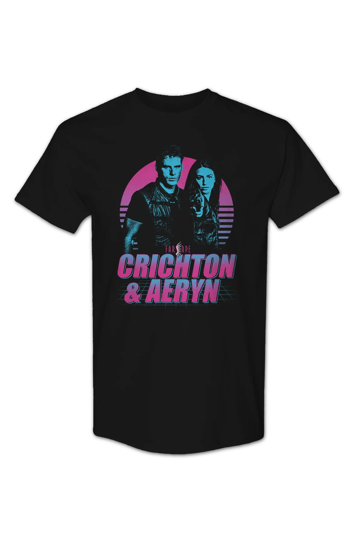 Retro Crichton & Aeryn Farscape T-Shirt - Image 2