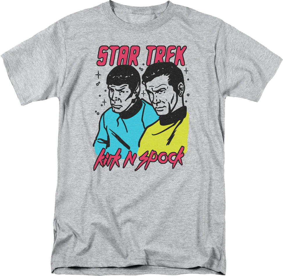 Retro Kirk N Spock Star Trek T-Shirt