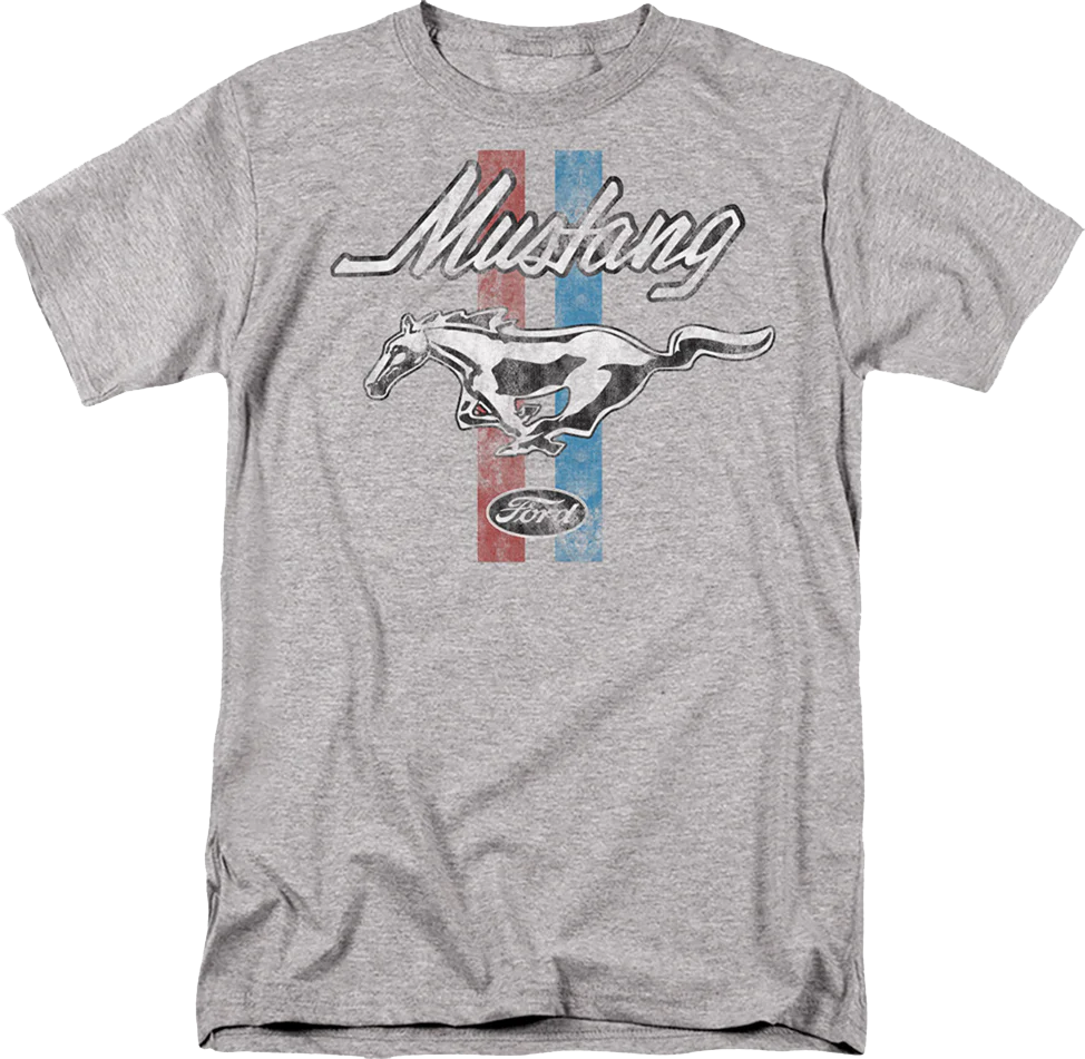 Retro Mustang Stripes Ford T-Shirt