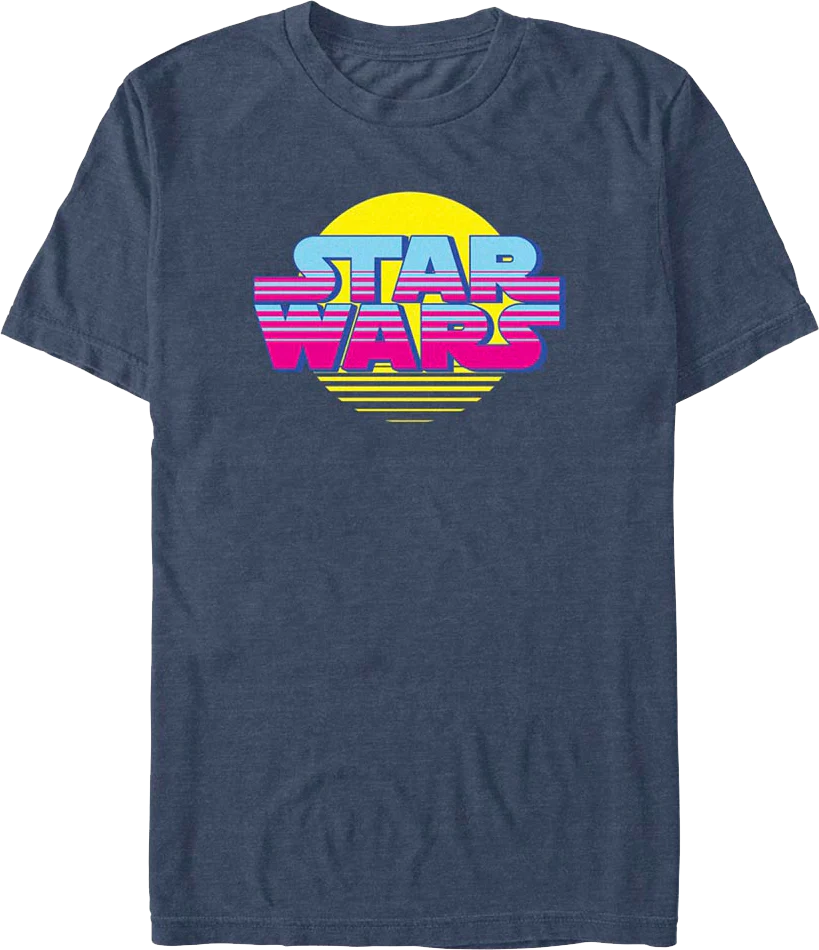 Retro Sunset Logo Star Wars T-Shirt