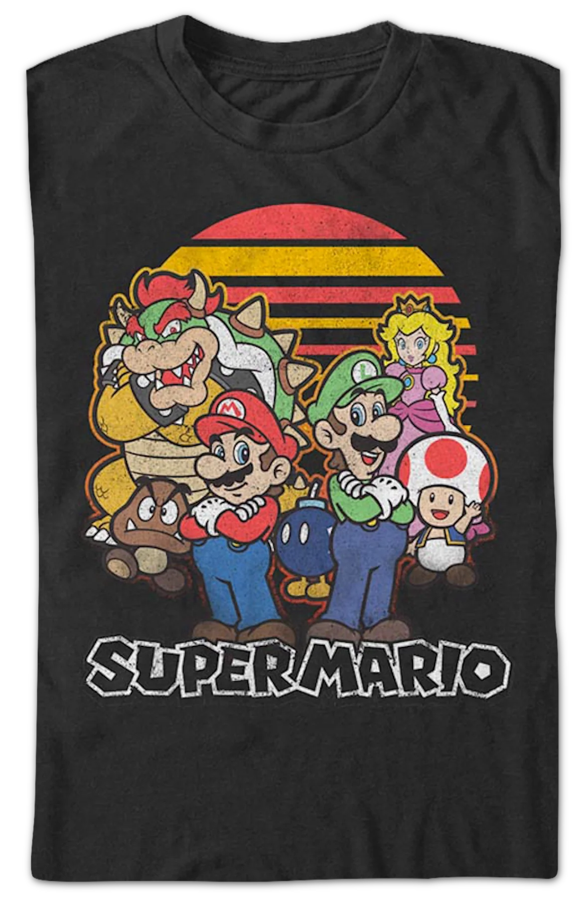 Retro Sunset Super Mario Bros. T-Shirt - Image 2