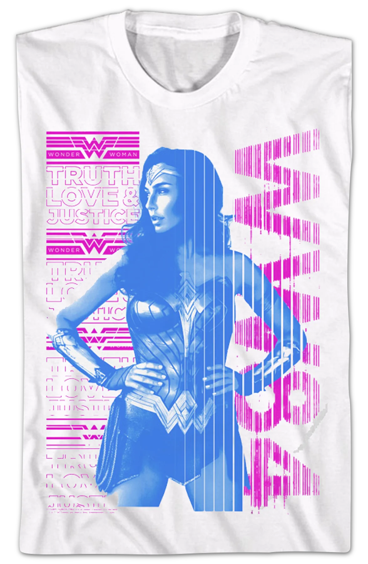 Retro Truth Love & Justice Wonder Woman 1984 T-Shirt - Image 2