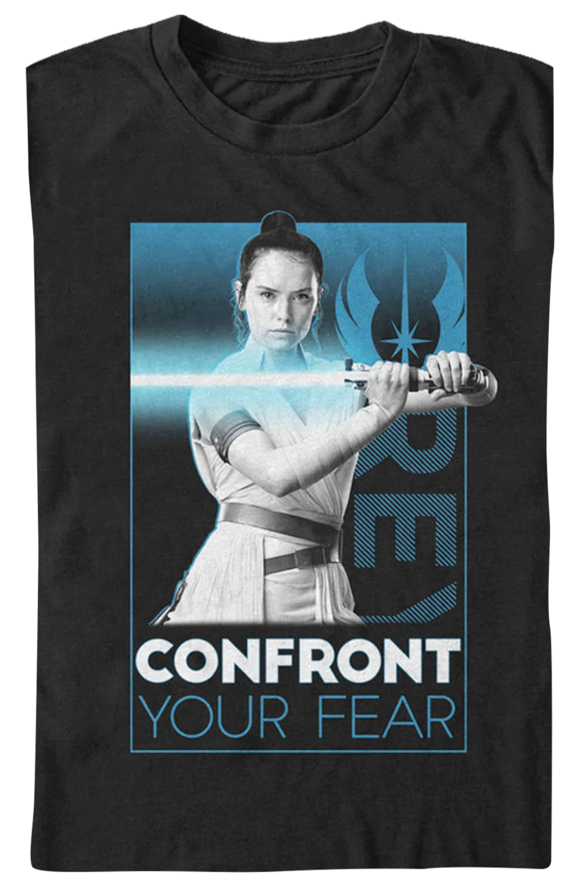 Rey Confront Your Fear Rise Of Skywalker Star Wars T-Shirt - Image 2