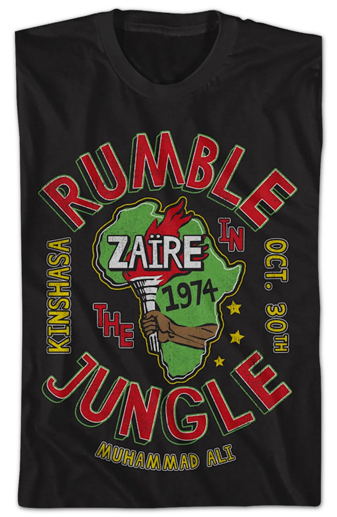 Rumble In The Jungle 1974 Muhammad Ali T-Shirt - Image 2