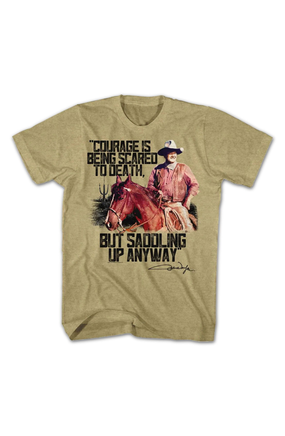 Saddling Up John Wayne T-Shirt - Image 2