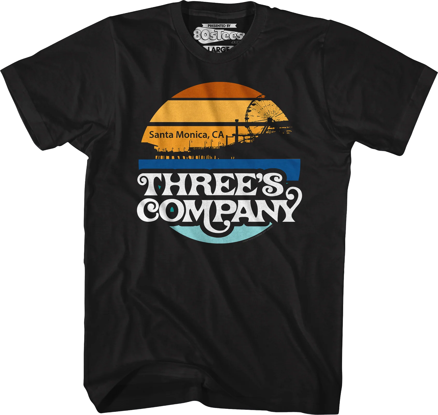 Santa Monica Sunset Three's Company T-Shirt