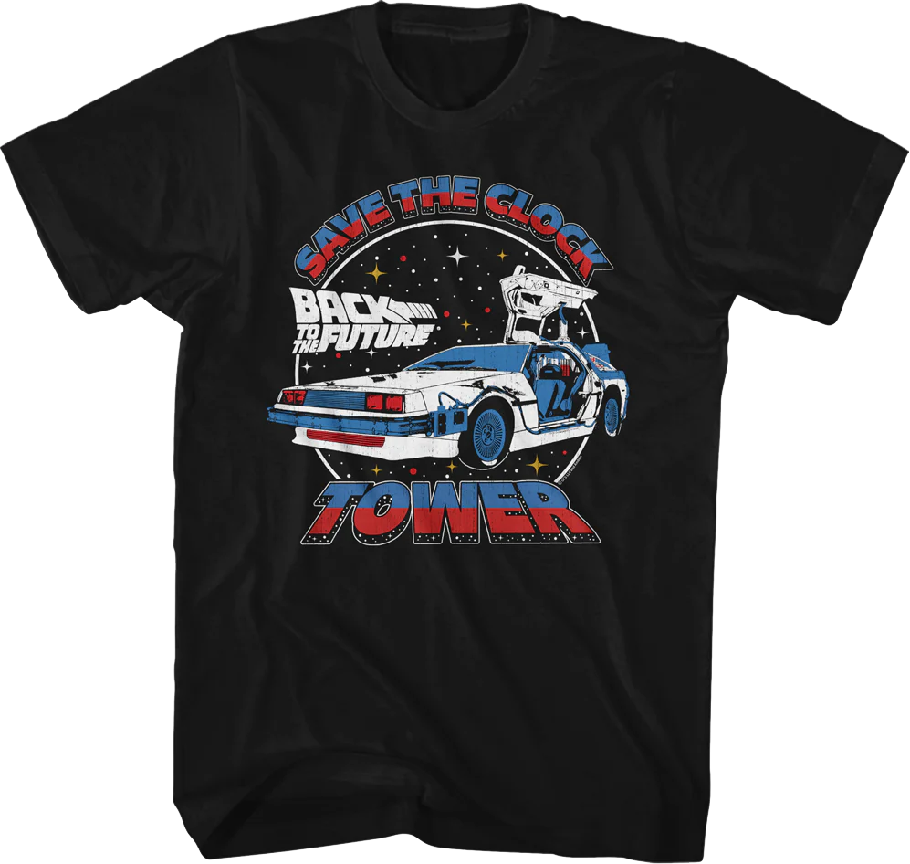 Save The Clock Tower Split Color Back To The Future T-Shirt