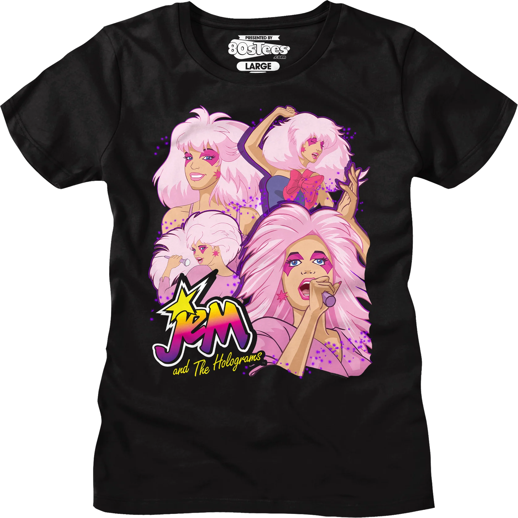 Singer Collage Jem And The Holograms T-Shirt - Image 4