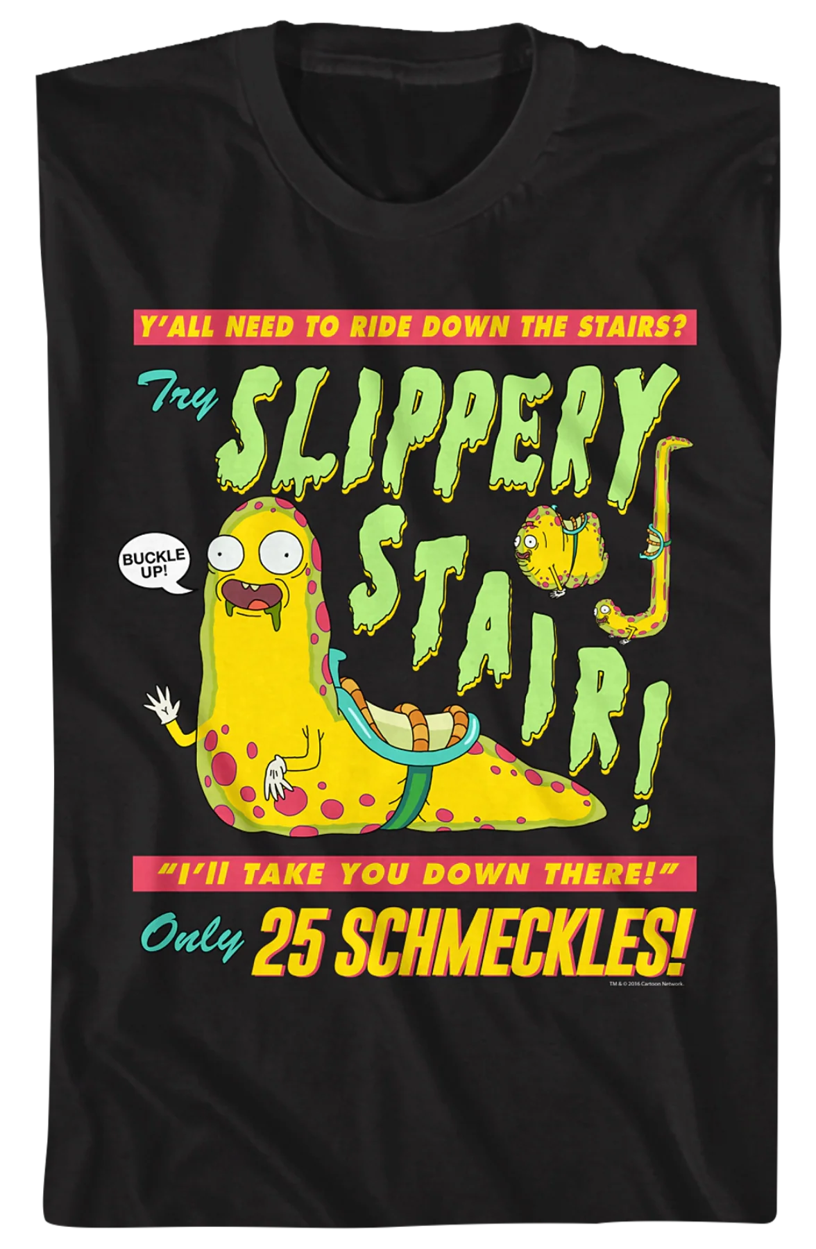 Slippery Stair Rick and Morty T-Shirt - Image 2