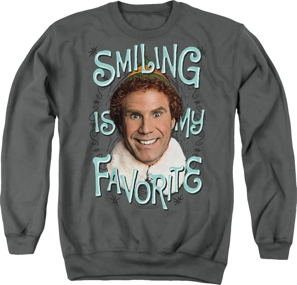 Smiling Is My Favorite Elf Sweatshirt