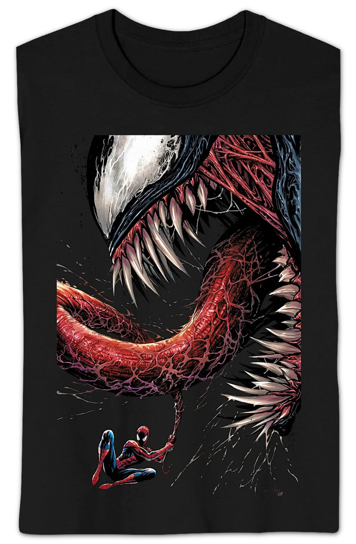 Spider-Man Battles Venom Marvel Comics T-Shirt - Image 2