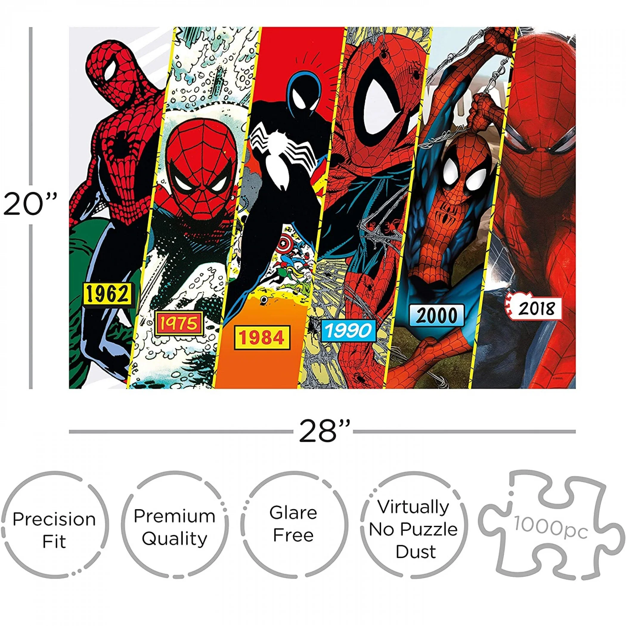 Spider-Man Costume Timeline 1000 Piece Marvel Comics Puzzle - Image 3