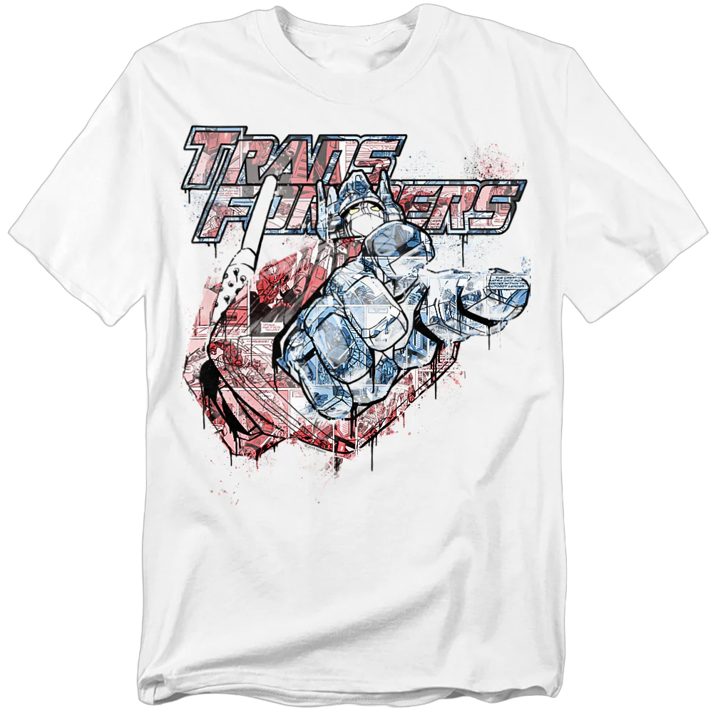 Spray Paint Optimus Prime Transformers T-Shirt - Image 2