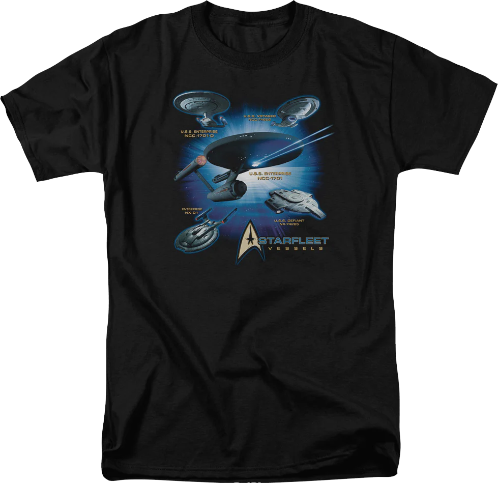 Starfleet Vessels Star Trek T-Shirt