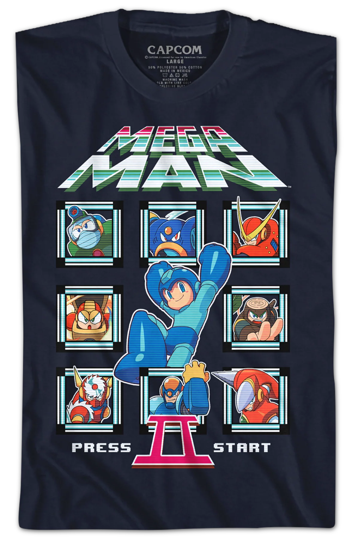 Start Screen Mega Man II T-Shirt - Image 2