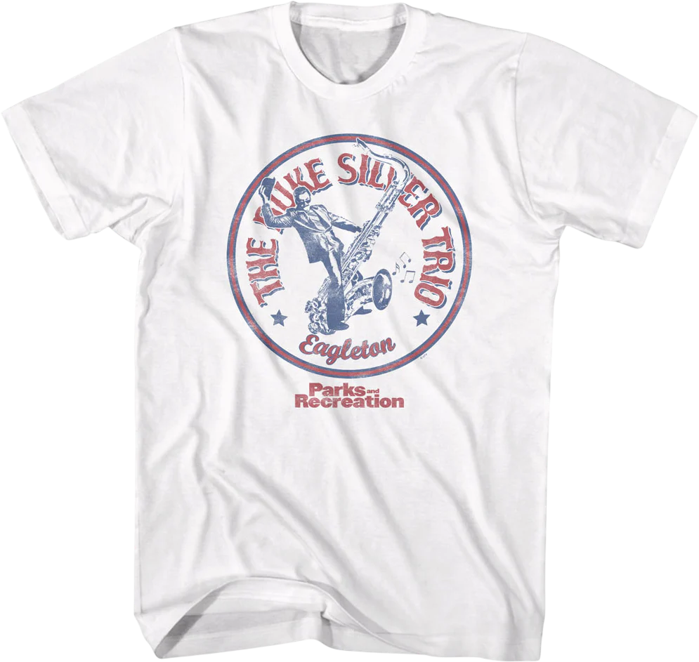The Duke Silver Trio Logo Parks and Recreation T-Shirt