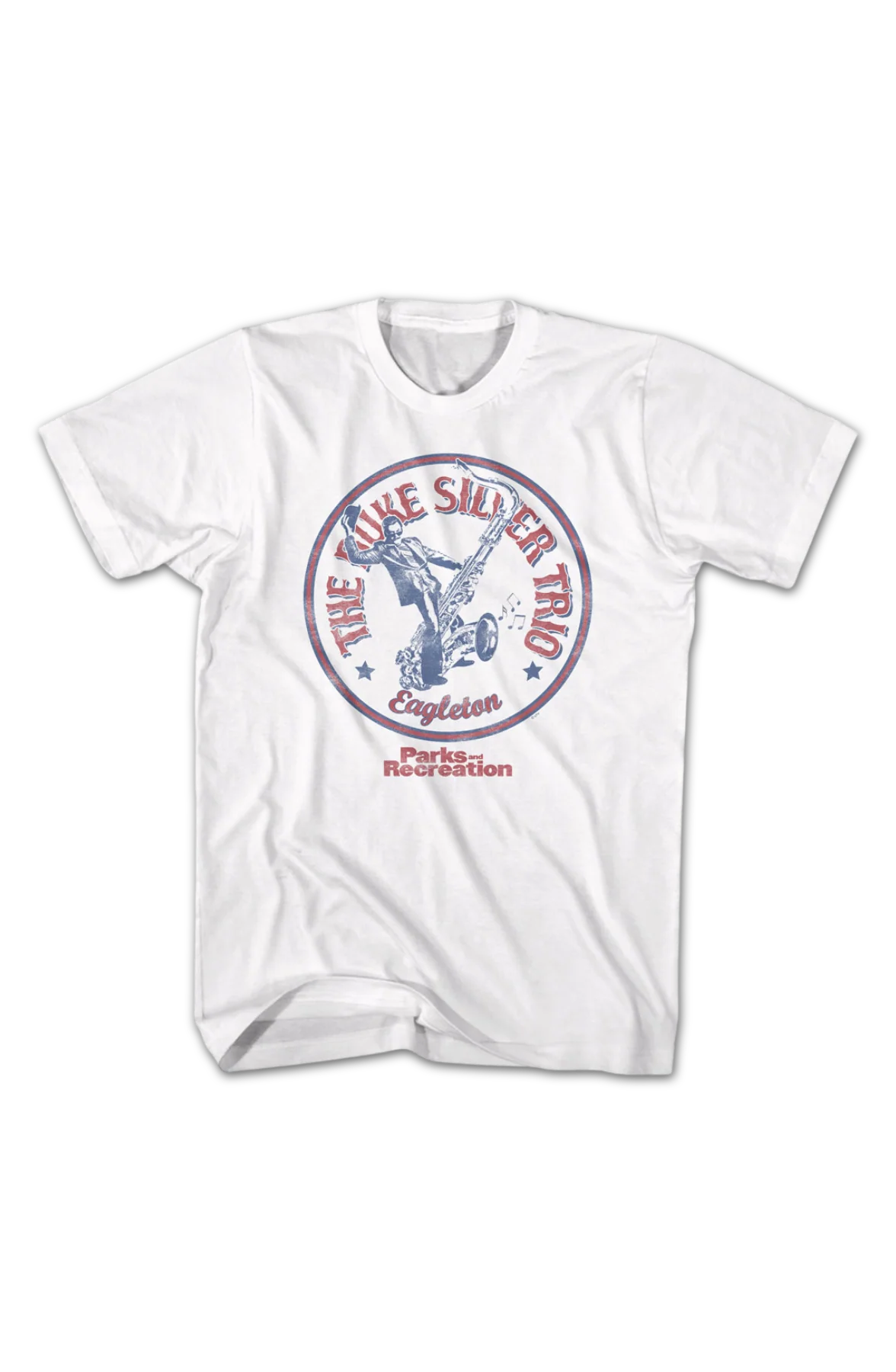 The Duke Silver Trio Logo Parks and Recreation T-Shirt - Image 2