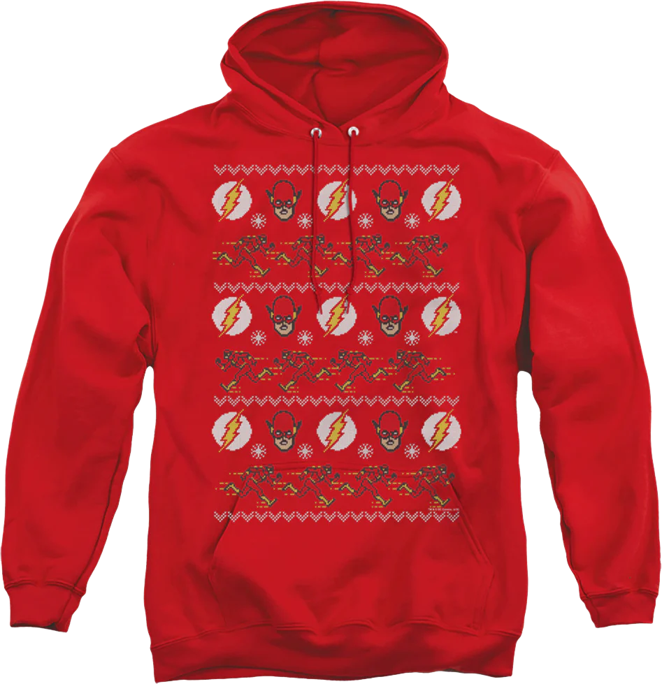 The Flash Ugly Faux Knit DC Comics Hoodie