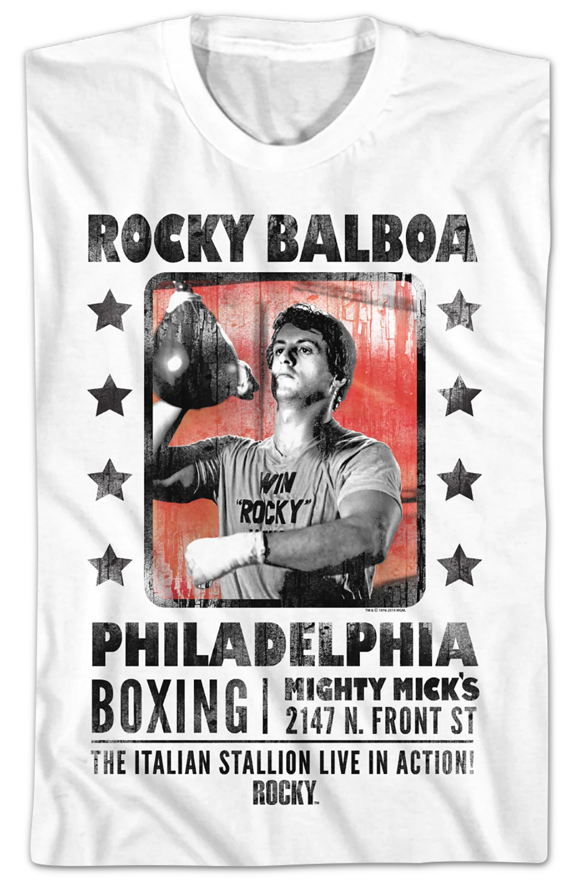 The Italian Stallion Live In Action Rocky T-Shirt - Image 2