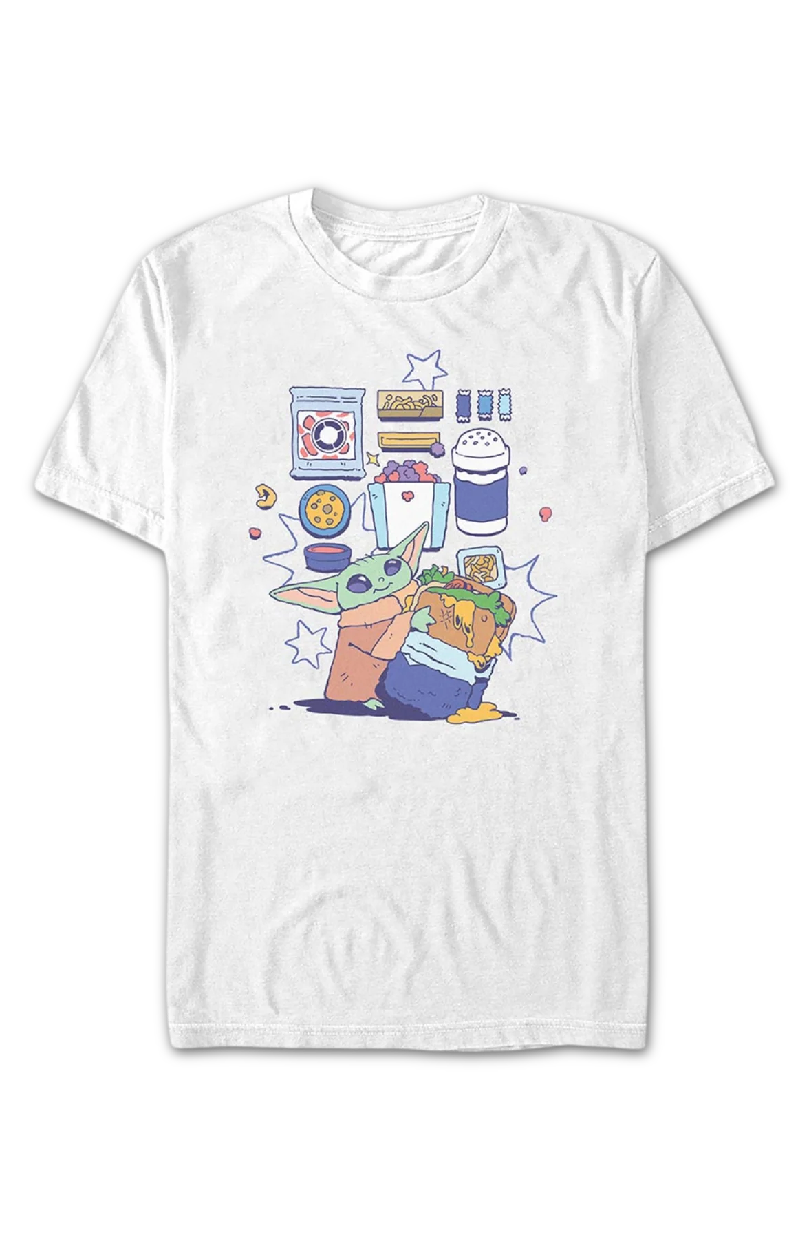 The Mandalorian And Grogu Snack Time Illustration Star Wars T-Shirt - Image 2