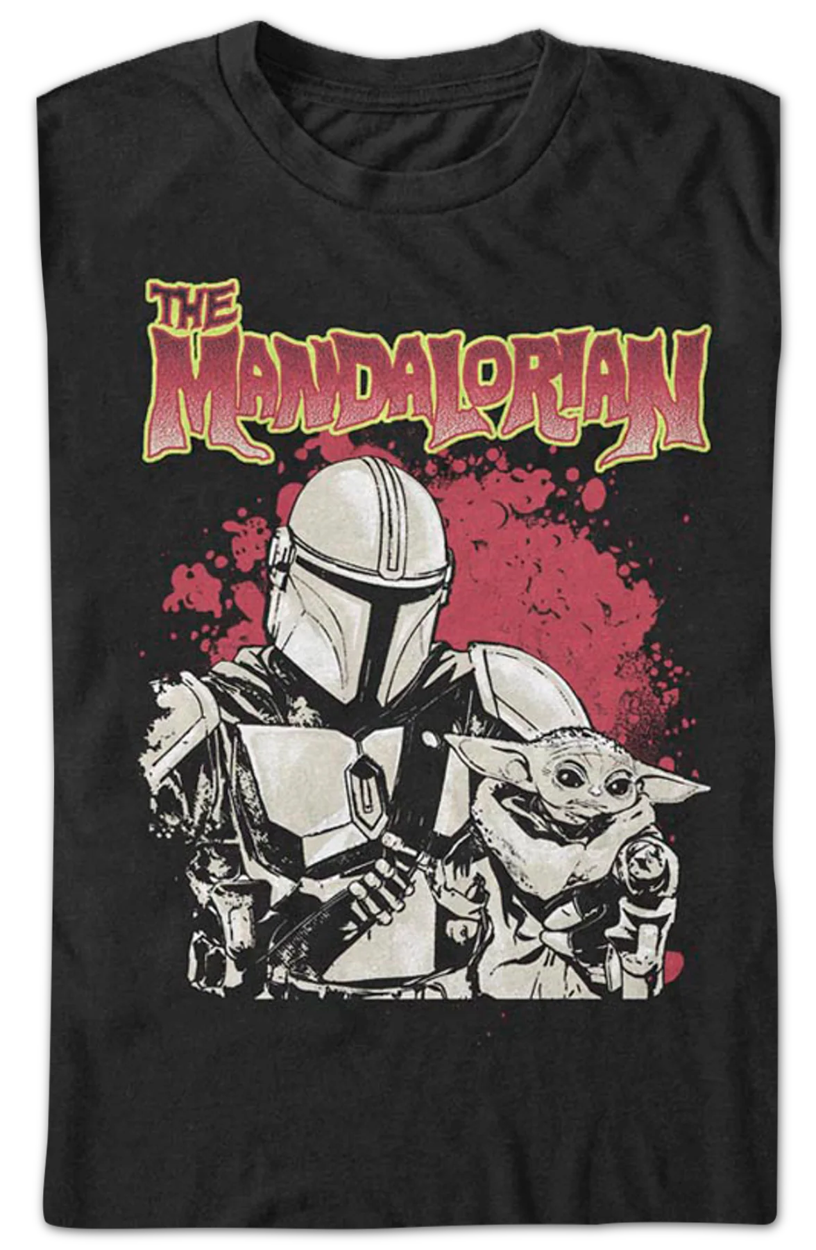 The Mandalorian Bounty Hunter And Child Star Wars T-Shirt - Image 2