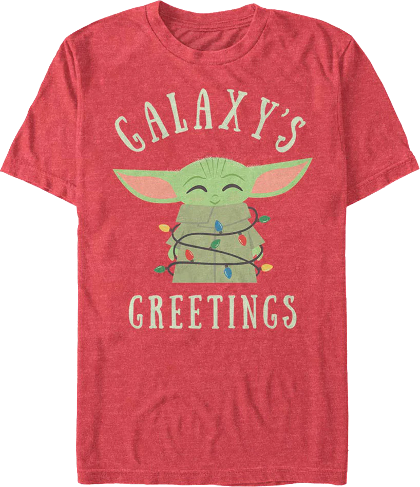 The Mandalorian Child Galaxy's Greetings Star Wars T-Shirt