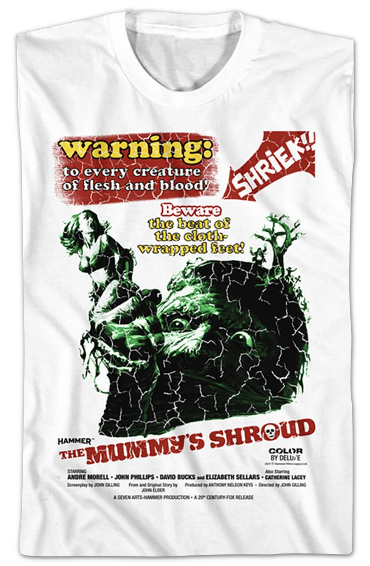 The Mummy's Shroud Poster Hammer Films T-Shirt - Image 2