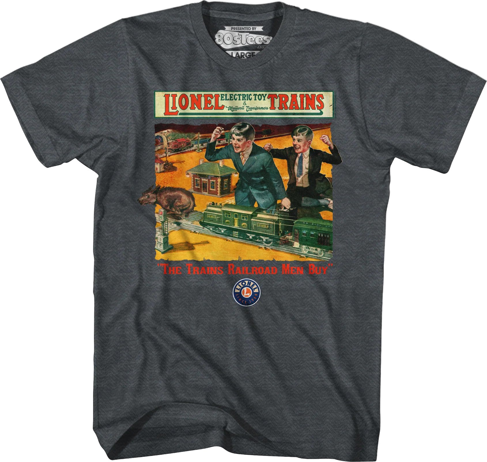 The Trains Railroad Men Buy Lionel Trains T-Shirt - Image 3