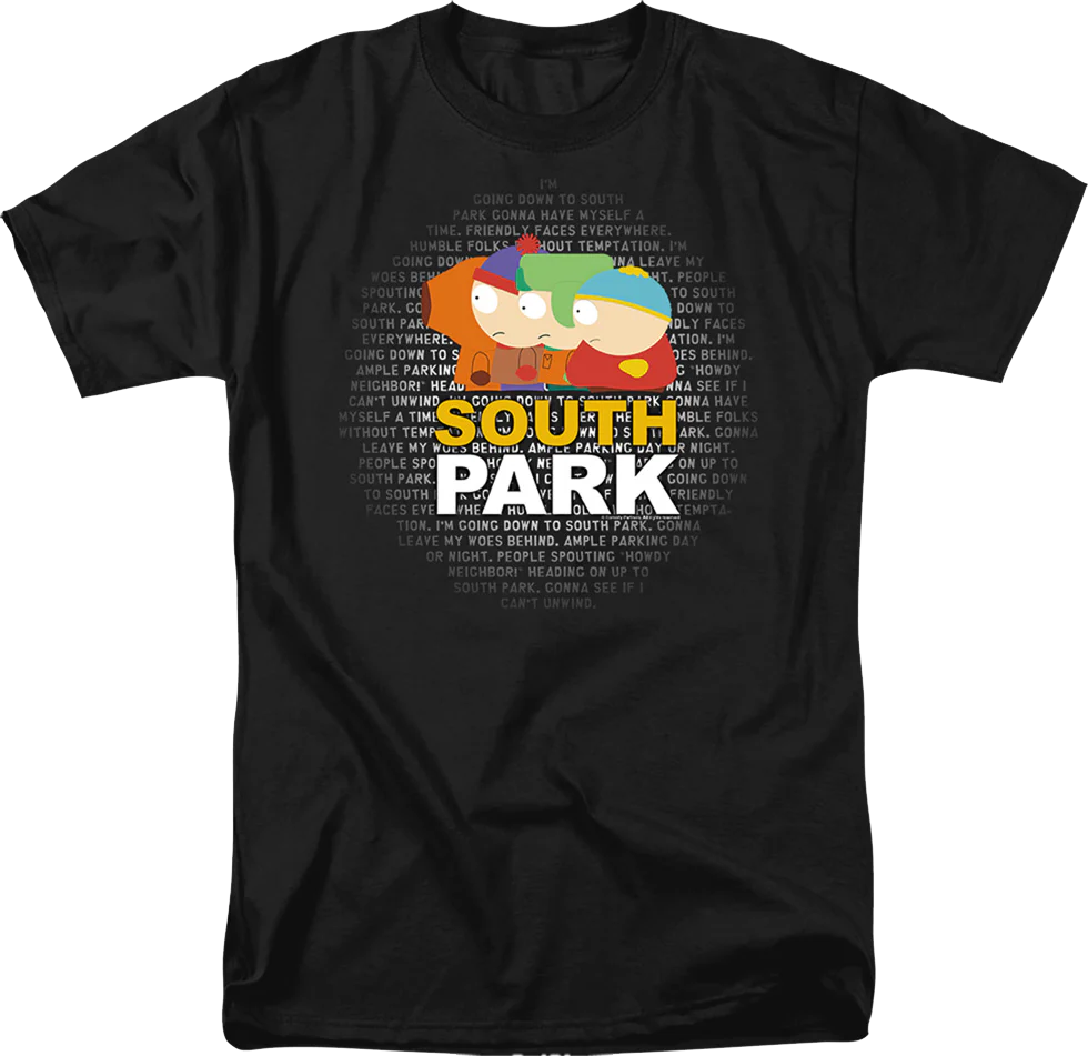 Theme Song Lyrics South Park T-Shirt
