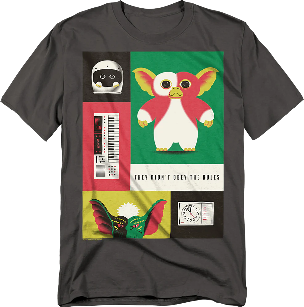 They Didn't Obey The Rules Collage Gremlins T-Shirt