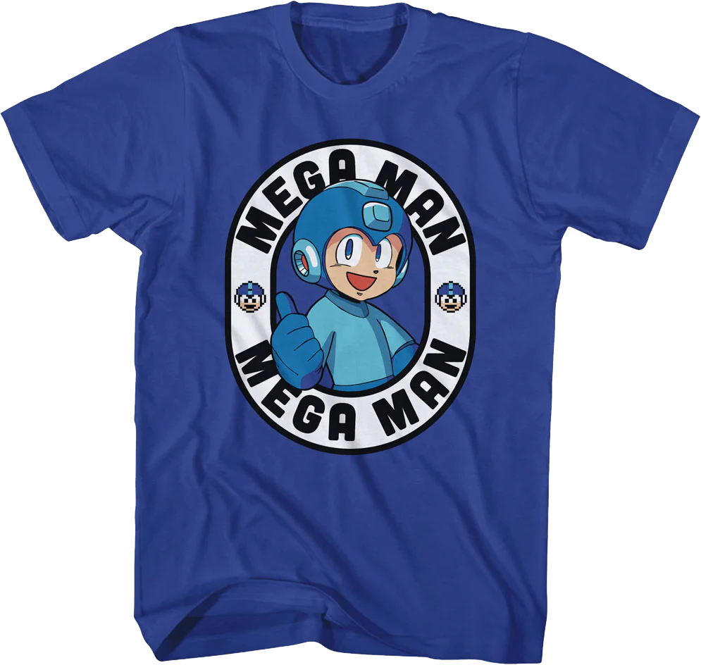 Thumbs Up Oval Mega Man T-Shirt