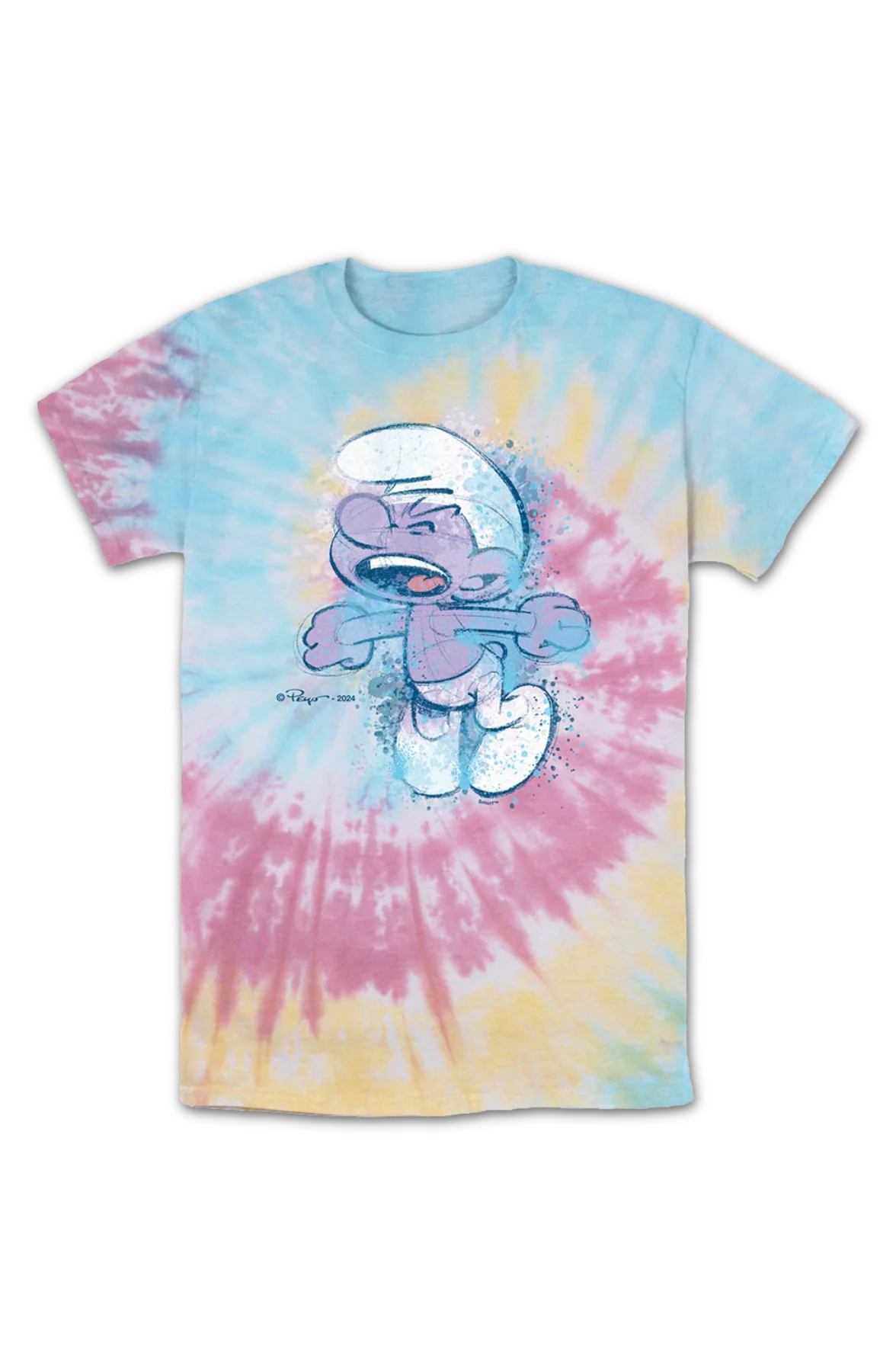 Tie Dye Purple Smurf T-Shirt - Image 2