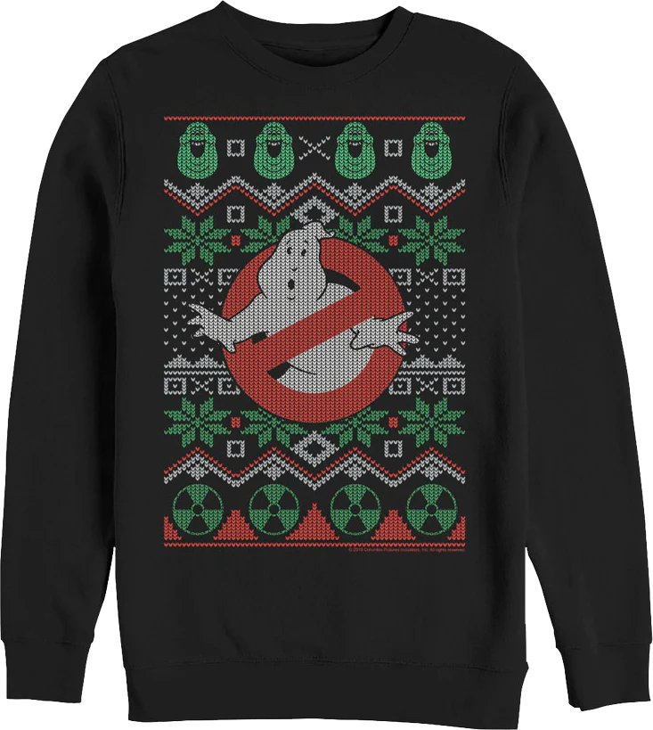 Ugly Faux Knit Ghostbusters Sweatshirt