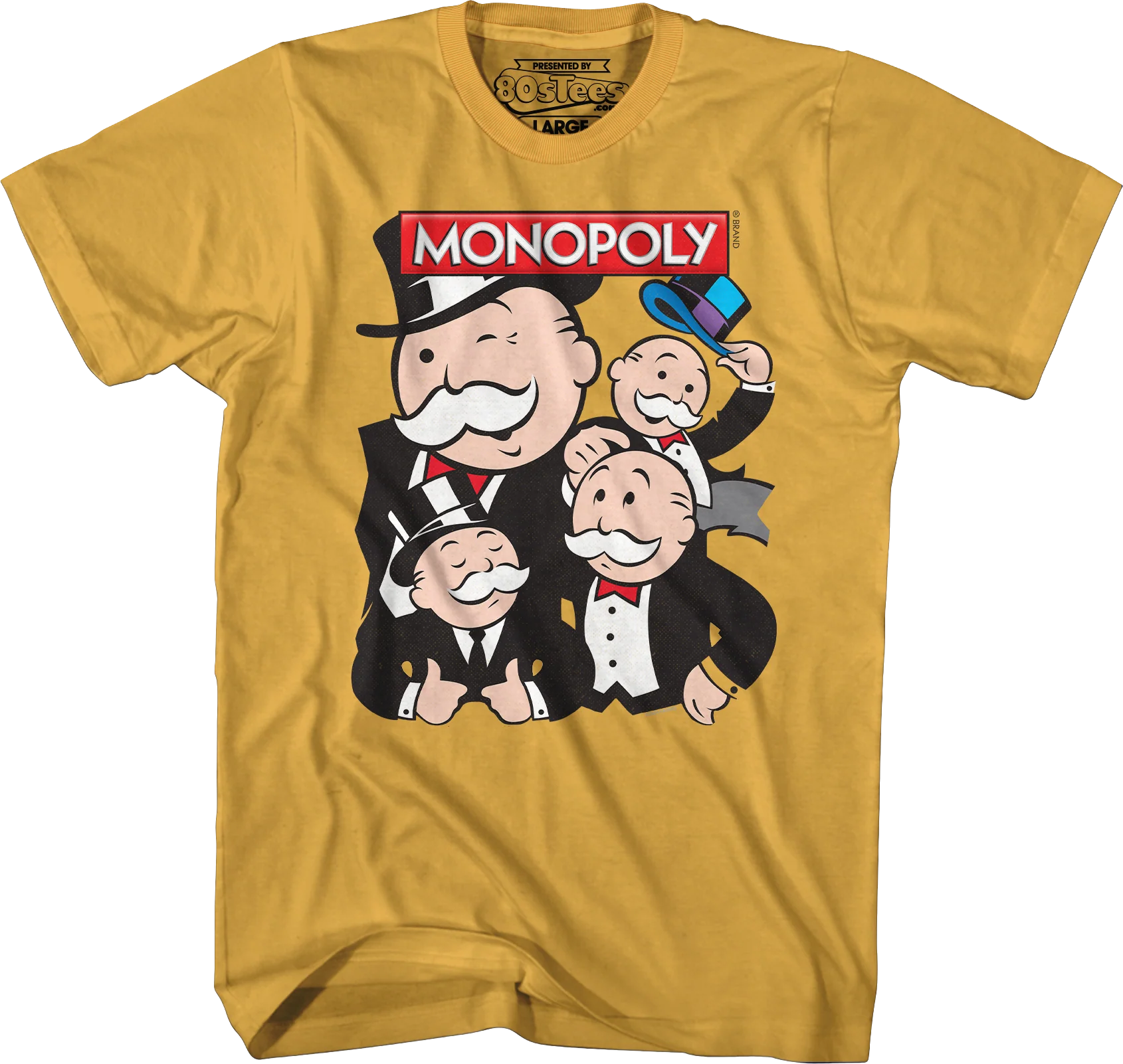 Unofficial Rich Uncle Pennybags Collage Monopoly T-Shirt
