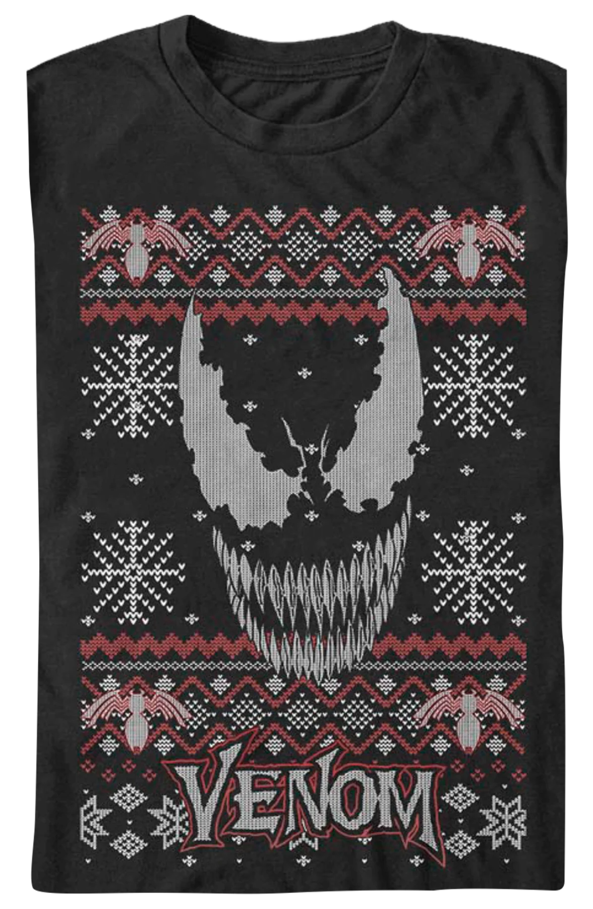 Venom Faux Ugly Knit Marvel Comics T-Shirt - Image 2