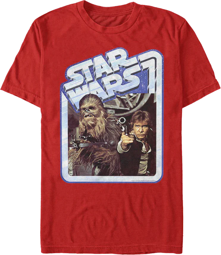 Vintage Chewbacca and Han Solo Star Wars T-Shirt