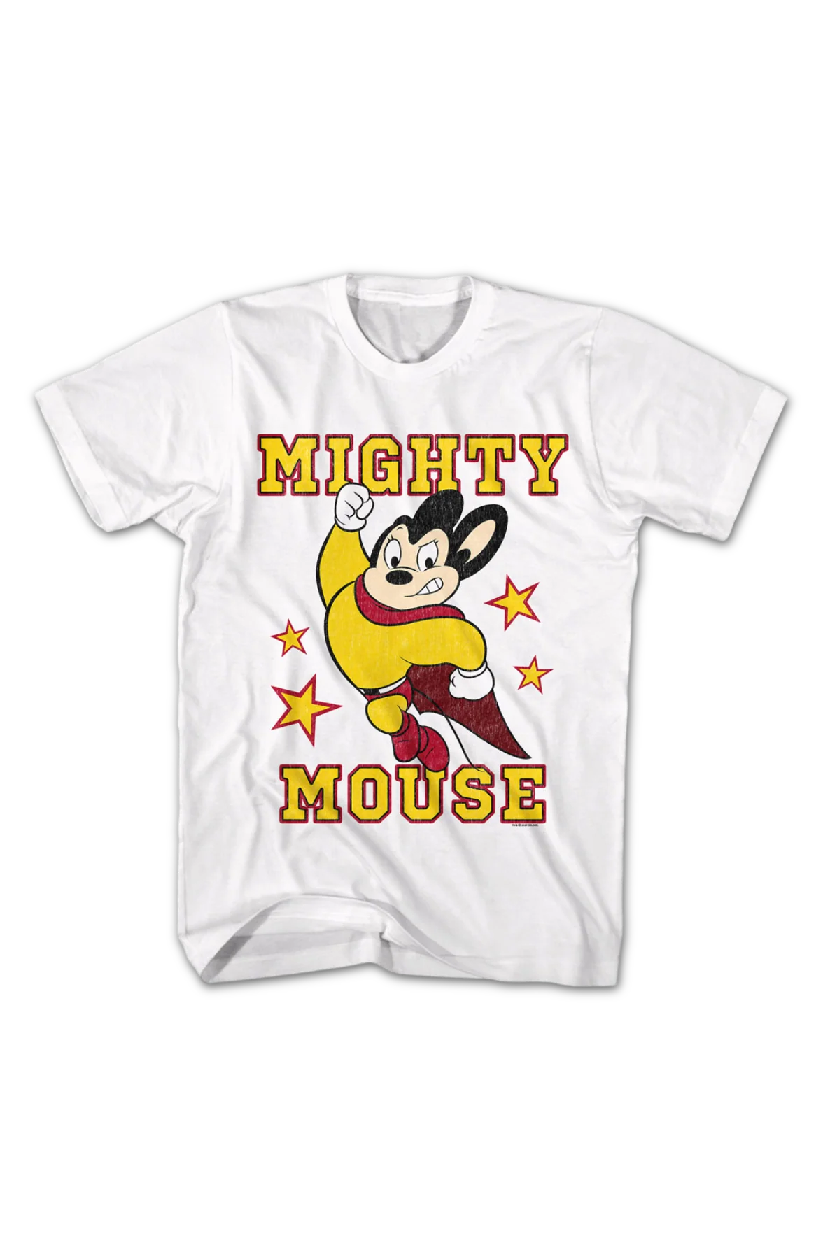 Vintage Hero Pose Mighty Mouse T-Shirt - Image 2