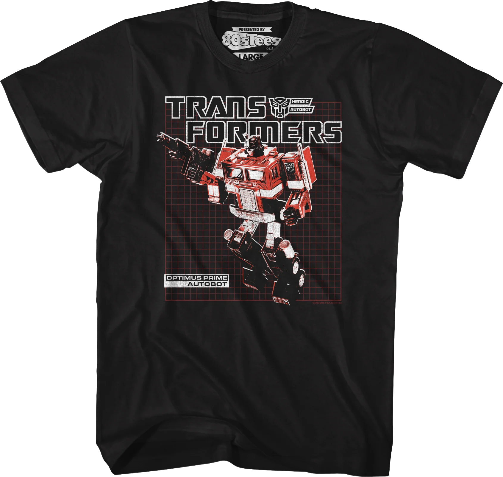 Vintage Optimus Prime Grid Transformers T-Shirt