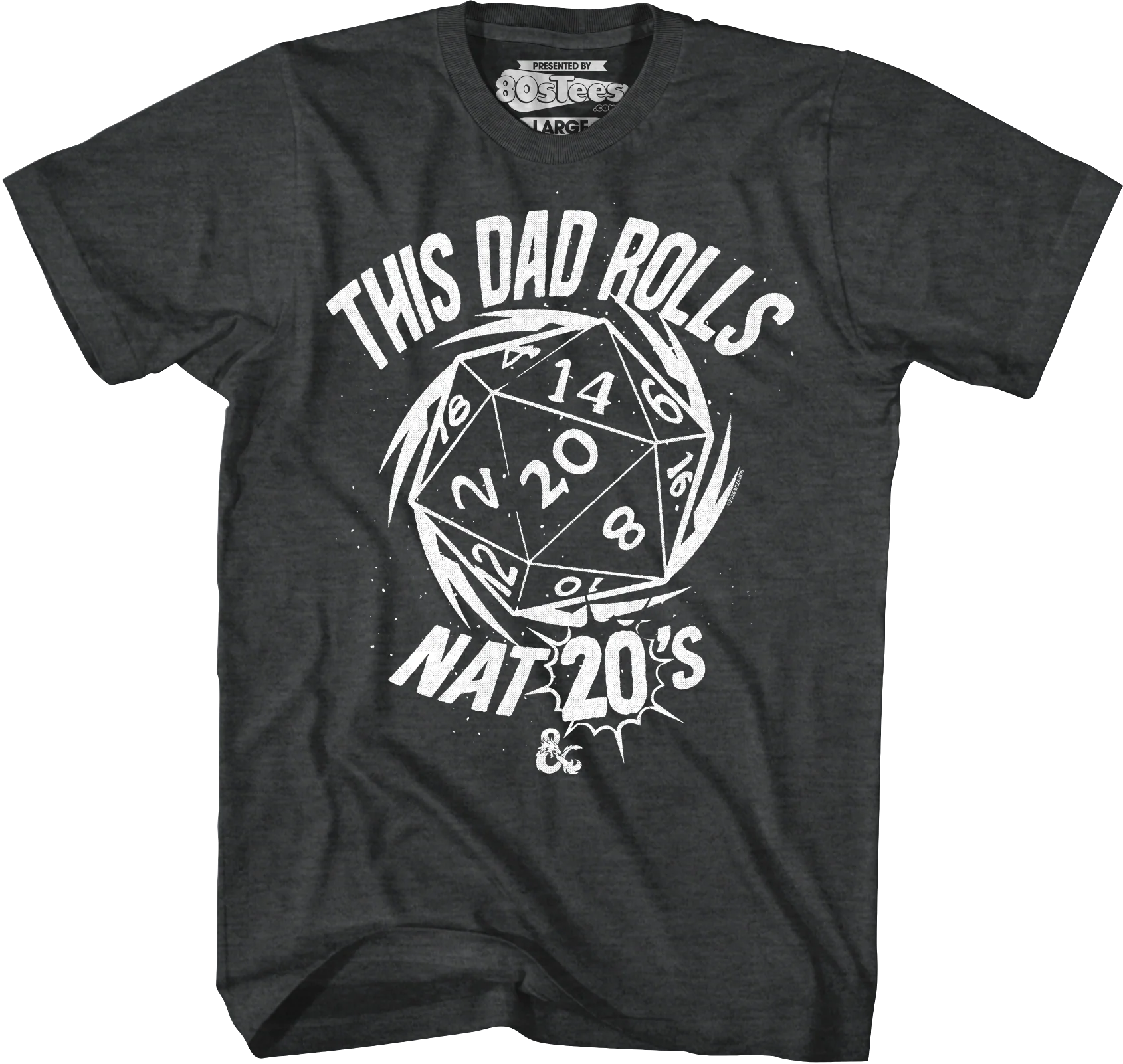 Vintage This Dad Rolls Nat 20's Dungeons & Dragons T-Shirt