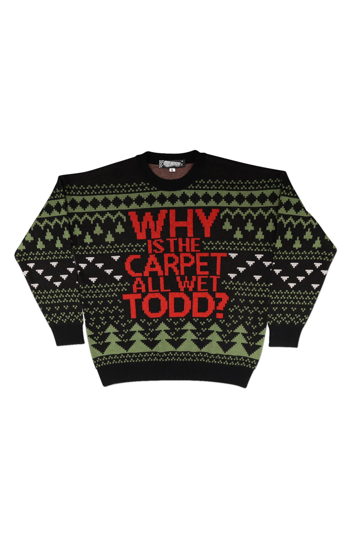 Why Is The Carpet All Wet Todd? Christmas Vacation Knitted Sweater - Image 2